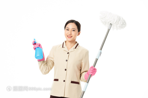 家政服務女性清潔玻璃形象